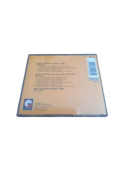 Schubert Pıano Trıo No.1 Dvorak Pıano Trıo Dumky Cd The London Mozart Trıo