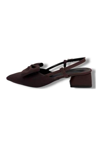 C-shoes Eu141-26 Saten Papyonlu Kısa Kare Topuk Arkası Açık Kadın Ayakkabı Kahverengi C-shoes Eu141-26 Saten Papyonlu Kısa Kare Topuk Arkası Açık Kadın Ayakkabı Kahverengi