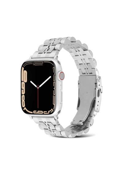 Apple Uyumlu  Watch 38mm Krd-54 Metal Kordon Gümüş