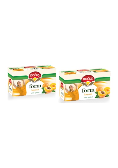 Doğuş Form Kayısılı Karışık Bitki Süzen Poşet Çay 2'li 20 x 2 G