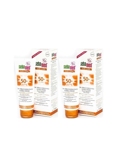 Sun Care Çok Yönlü Koruyucu Güneş Kremi 75ml Spf 50+ Faktör 2 Li Set