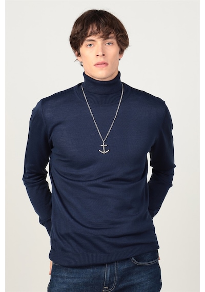 Tudors Slim Fit Dar Kesim Tam Boğazlı Yaka Düz Yün Erkek Kazak-23921 Lacivert Tudors Slim Fit Dar Kesim Tam Boğazlı Yaka Düz Yün Erkek Kazak-23921 Lacivert