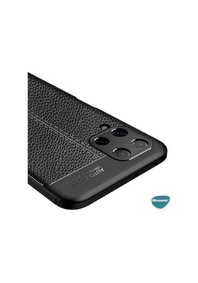 Microsonic Samsung Galaxy Uyumlu A22 4G Kılıf Deri Dokulu Silikon