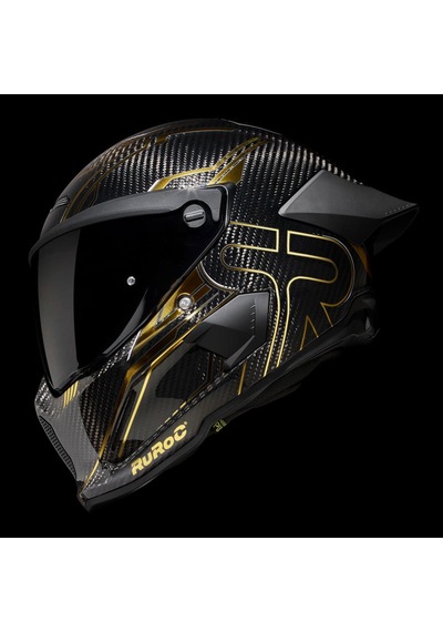 Ruroc At4.0 Track Titan Gold Kapalı Kask Siyah - Altın