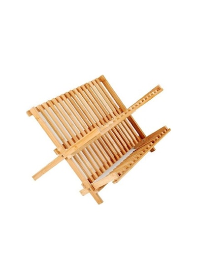 Bambu 2 Katlı Tabaklık Bardaklık Tezgah Üstü Bulaşıklık Bambu