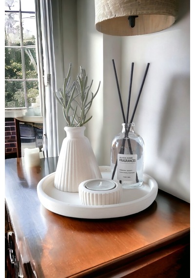 Dekoratif Minyatür Konik Vazo 100 Ml Fresh Oda Kokusu Set Tealight Mum Dahil Değildir