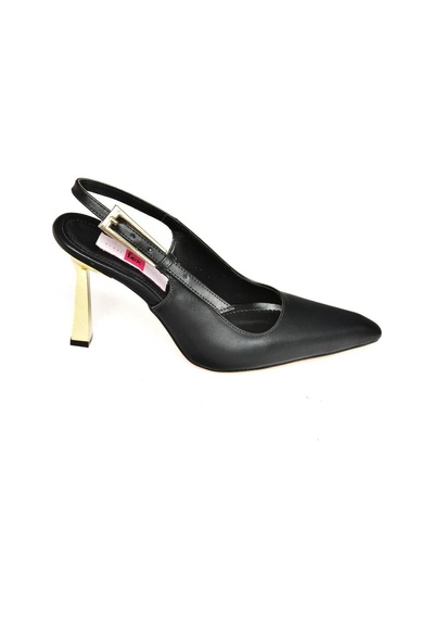 Fox Shoes S752098709 Siyah Kalın Topuklu Kadın Ayakkabı Siyah