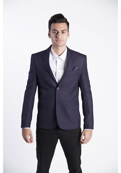 Sposo G-207 Dar Kalıp Desenli Mor Erkek Blazer Ceket Mor