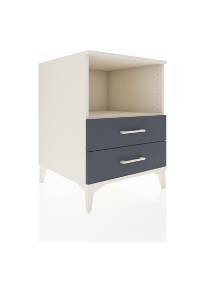 Kronos Komodin Tek Raflı 2 Çekmeceli 60x59x80 Aytaşı-antrasit Aytaşı