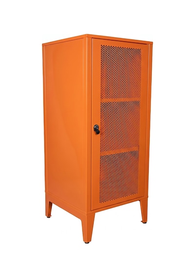 Alfafonet Ziglat Serisi Kilitli Metal Home Office Dolabı %70 Perfore Kapaklı Turuncu Ral 2004 450x1050x450 Mm