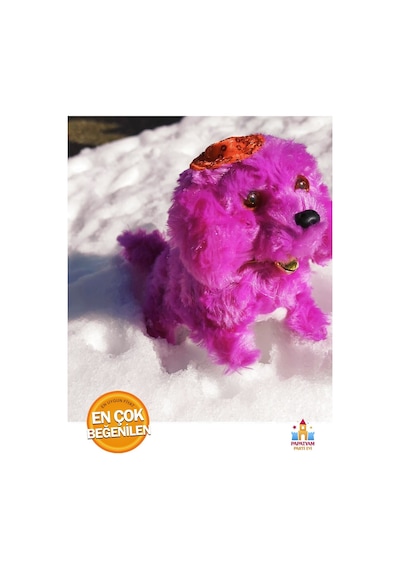 Mor Pilli Yürüyen Havlayan Peluş Köpek - Çocuklar İçin Eğlenceli Oyuncak Mor