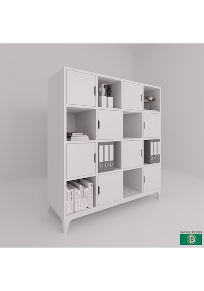 Kitaplık&dosyalık Kapaklı Ve Açık Raflı