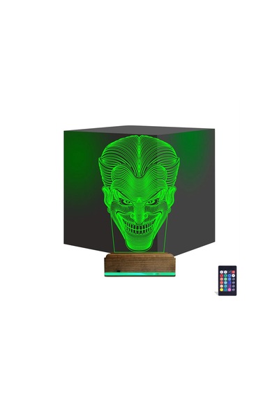 Luvivia Joker Face 3d Lamba - Masa Gece Lambası Şeffaf