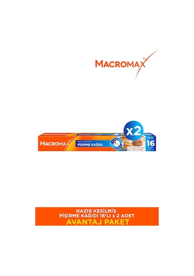 Hazır Kesilmiş Yağlı Pişirme Kağıdı - 16x2 - 32 Adet