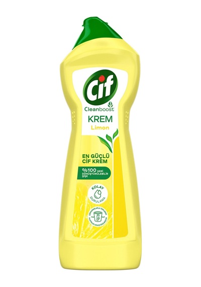 Krem Yüzey Temizleyici Limon Kokulu Yağ Ve Kireç Sökücü Leke Çıkarıcı 750 Ml