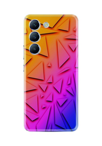 Realme 12 Lite Kılıf Silikon Desen Özel Seri Üçgenler 1635