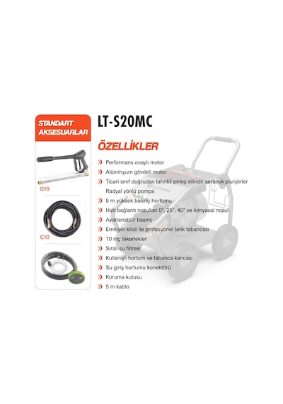 Lutıan Lt-s20mc Basınçlı Yıkama Makinesi 7500w 248bar