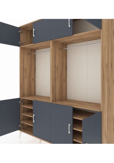 Hyperion Gardrop 10 Raflı 8 Kapaklı 2 Askılı 176x44x221 Çam-antrasit/çam Antrasit/çam Hyperion Gardrop 10 Raflı 8 Kapaklı 2 Askılı 176x44x221 Çam-antrasit/çam Antrasit/çam
