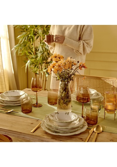 Bella Maison Julia Stoneware 48 Parça 12 Kişilik Yemek Takımı Yeşil