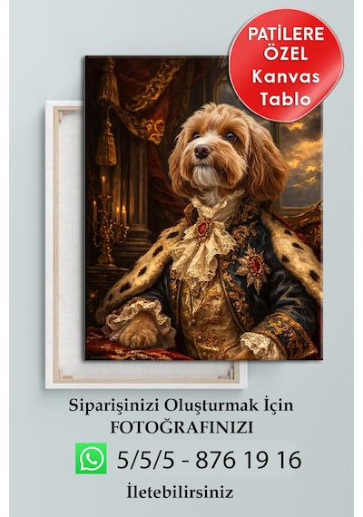 Kişiye Özel Kedi Ve Köpeklere Patilere Özel Fotoğraf Resim Dijital Baskı Kanvas Tablo 8 Farklı Ölçü