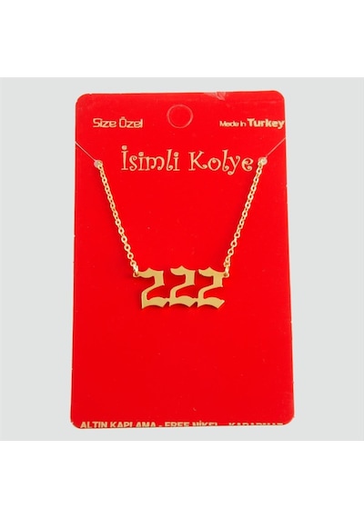 Flzdgnkr Uğurlu Rakamlar Uçlu Kolye-2 altın