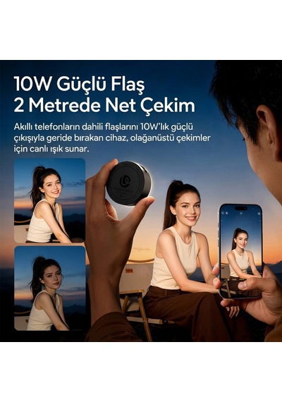 Ulanzi Mfl01 2 Si 1 Arada Bluetooth Manyetik Telefon Flaş Ve Vlog Işığı - L151