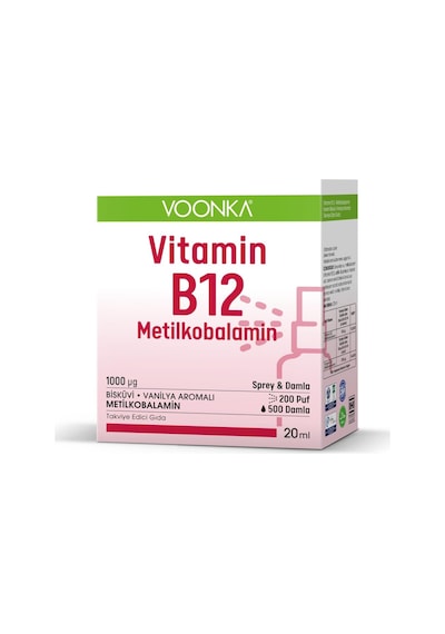 Voonka Vitamin B12 Metilkobalamin Damla-Sprey 20 Ml