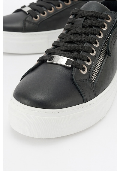 Luvishoes Berly Siyah Hakiki Deri Kadın Sneakers Siyah