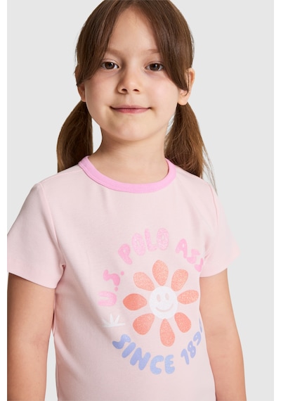 U.S. Polo Assn. Kız Çocuk Açık Pembe Tişört 50325635-vr078 Acık Pembe