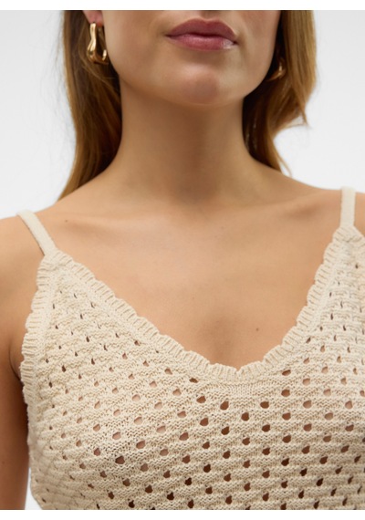 Vero Moda Ekru Kadın Kazak Vmregına Sl V-neck Top Krem