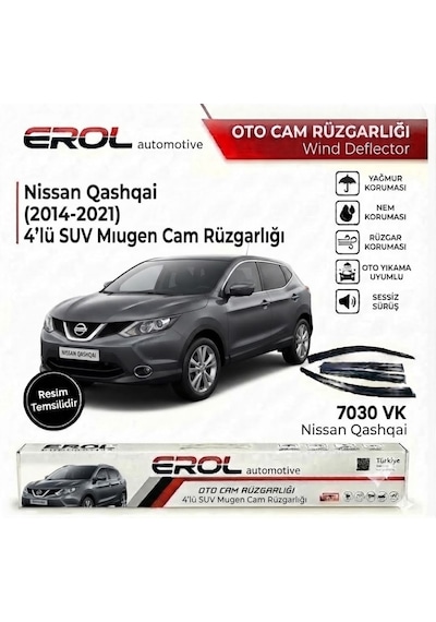 Nissan Qashqaı 2014-2021 4'lü Suv Mugen Cam Rüzgarlığı
