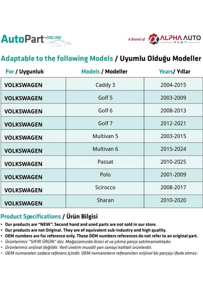 Volkswagen İçin Döşeme Klipsi- 50 Adet