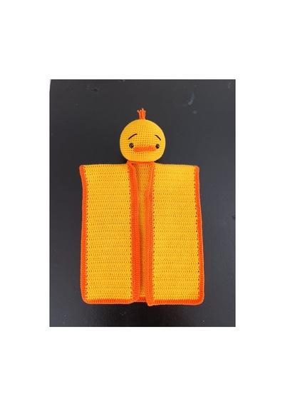 Amigurumi Havuç Kafa Uyku Arkadaşı Büyük Boy Sarı