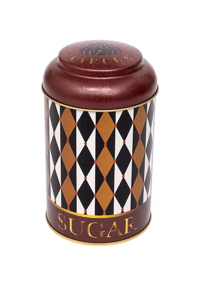 Circus Sugar Desenli Yuvarlak Metal Kutu, 10.5 X 15 Cm, 1.1 Lt