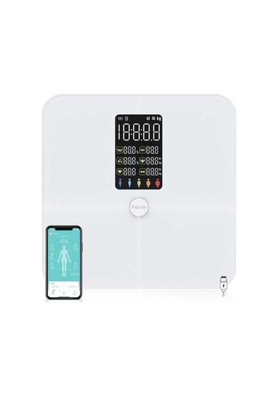 Fitsmart Plus Bluetooth Çok Fonksiyonlu Yağ Ölçer Akıllı Tartı Beyaz