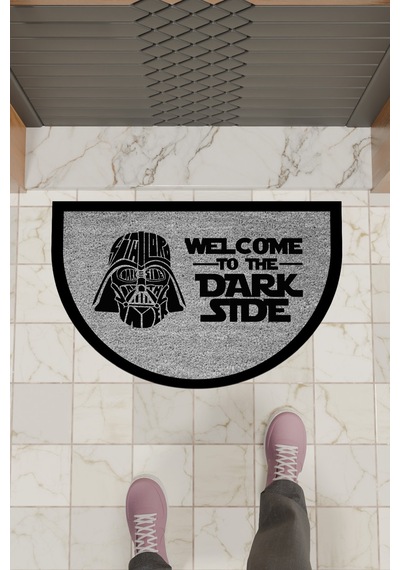 Rugmood Modern Dijital Paspas Gri Welcome Dark Stde Paspas - Kapı Önü Paspası