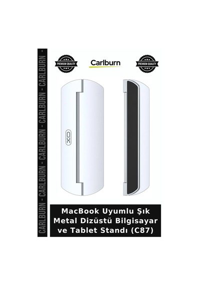 Macbook Uyumlu Şık Metal Dizüstü Bilgisayar Ve Tablet Standı C87 Cihaz Tutucu Masaüstü Stant