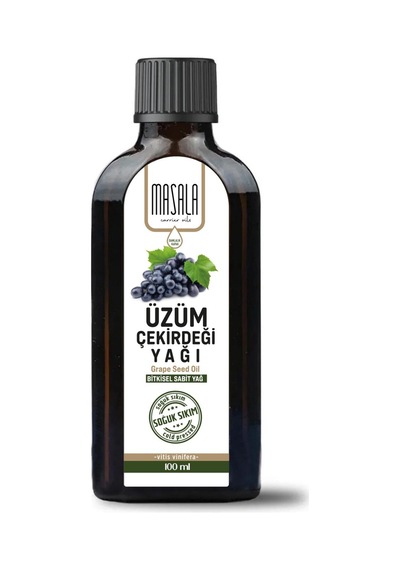 Üzüm Çekirdeği Yağı 100 Ml Saf Soğuk Pres Cam Şişe Üzüm Çekirdeği Yağı Vitis Vinifera Seed Oil 100 G