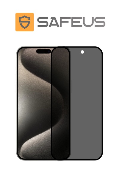 Safeus Tam Kaplayan Hayalet Parmak İzi Bırakmayan Safir Ekran Koruyucu Cam iPhone Apple 15 Pro Max Uyumlu İle