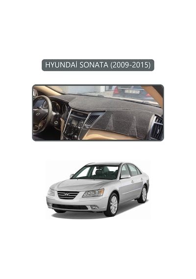 Hyundai Sonata 2009-2015torpido Koruma Halısı Gri Kenar