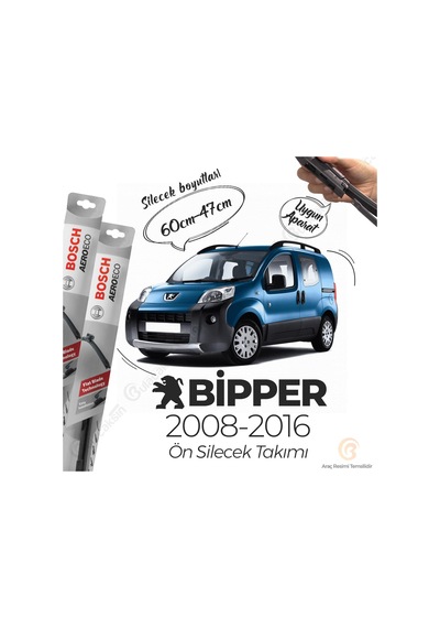Peugeot Bipper Muz Silecek Takımı 2008-2017 Bosch Aeroeco N11.4566