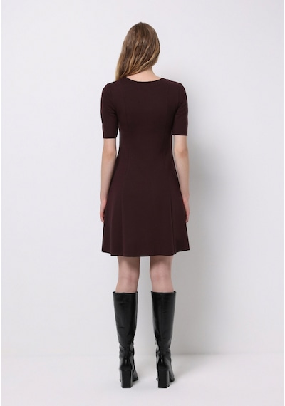 Colin's Colins Slim Fit Düz Kadın Bordo Kısa Kol Elbise Cl1076380 Q1.v1 Brd Bordo