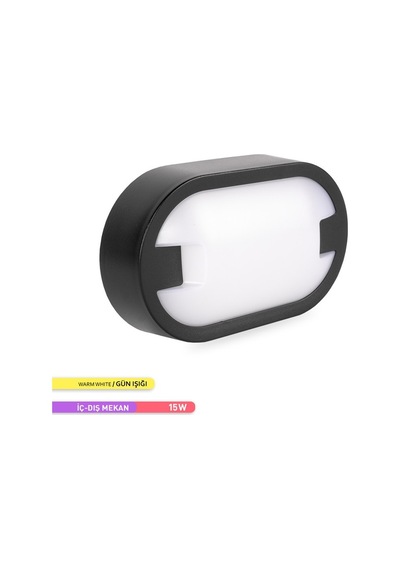 ACK 15W LED Duvar Armatürü 3000K Günışığı Bahçe Aydınlatması Diğer