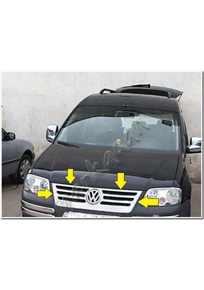 Woc Chrome Vw Caddy Krom Ön Panjur Formlu 2004-2010 Paslanmaz  Çel