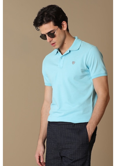 Lufian Erkek Laon Spor Polo Yaka T-Shirt 627111040091 Aqua Mavi