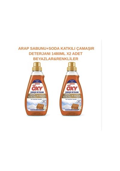 Arap Sabunu+soda Katkılı Çamaşır Deterjanı 1480ml X2 Adet Beyazlar&renkliler