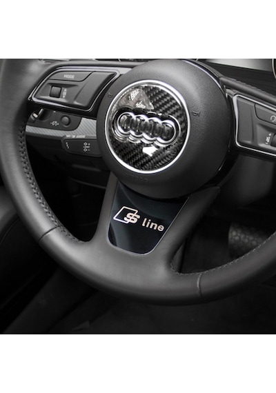 Audi A4 S Line Direksiyon Altı Krom Metal 3M Logo