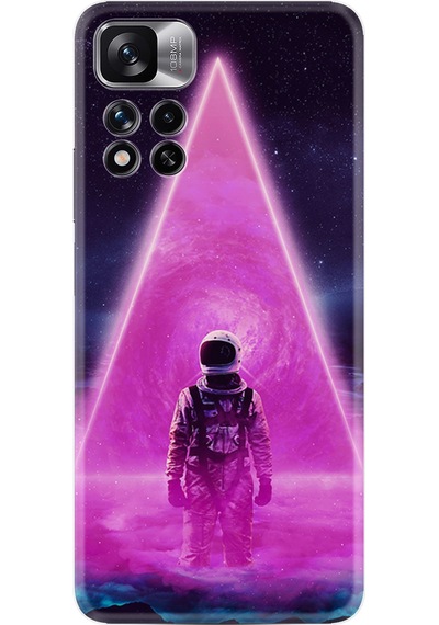 Xiaomi Note 11 Pro 5G Kılıf Resimli Desenli Silikon Platinium Series Astro Purple 1890