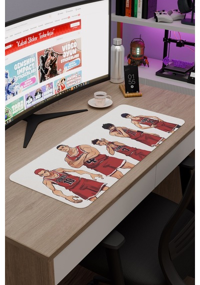 Slam Dunk Anime V4 - 70x30 Xl Gaming Kauçuk Kaymaz Taban Mouse Pad Fare Altlığı