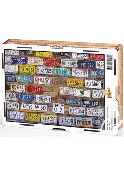 ABD EYALET PLAKALARI 1000 PARÇA AHŞAP PUZZLE